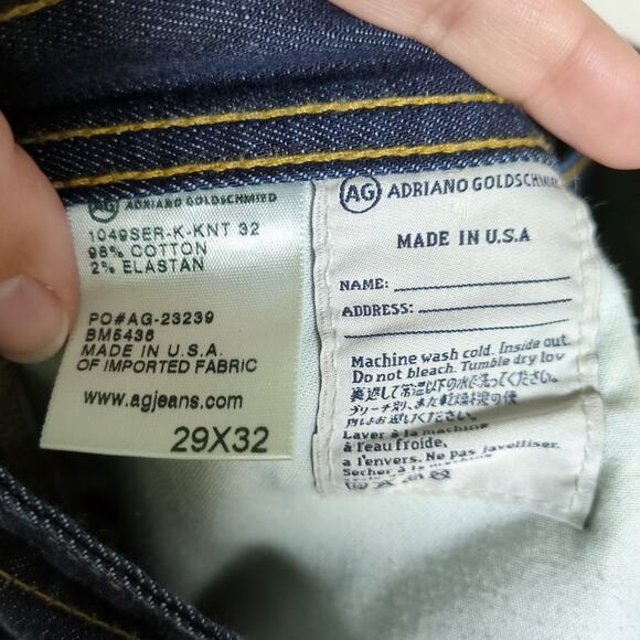 AG Adriano Goldschmied The Protege Straight Leg Jean Dark Wash Men's W29 L32 - Picture 4 of 4